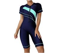 Zeiayuas Maillot de Bain pour Femmes Costume de Bain Une pièce Noir Maillot de Bain athlétique Maillot de Bain Modeste Maillot de Bain Femme 1 Pieces avec Fermeture éclair