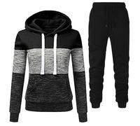 Zeiayuas Survetement Femme Hiver Rayure Ensemble Jogging Tenue Tenu De Sport Femme SurvêTements Sportwear Streetwear Survet Femmes Hoodie Pull Sweat À Capuche Et Pantalons Baggy 2023