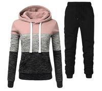 Zeiayuas Survetement Femme Hiver Rayure Ensemble Jogging Tenue Tenu De Sport Femme SurvêTements Sportwear Streetwear Survet Femmes Hoodie Pull Sweat À Capuche Et Pantalons Baggy 2023