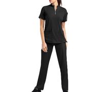 Zeiayuas Uniforme Médicale Unisexes Ensemble: Haut et Pantalons + Blouse Medicale Femme/Homme - Tenue Aide Soignante Professionnelle Infirmière Esthétique Uniforme médical