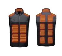 Zeiayuas Veste Chauffante Homme Femme Doudoune Chauffante 15 Coussins Chauffants en Fibre de Carbone, 3 Niveaux de Température pour Ski Moto Chasse Randonnée la pêche