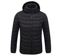 Zeiayuas Veste Chauffante Homme Veste Chauffant USB Vêtements Chauffant Hiver Chaud Manteau Doudoune Veste Capuche avec 8 Zones de Chauffé pour La Chasse en Plein Air, Ski, PêcheL'extérieur Pas Cher