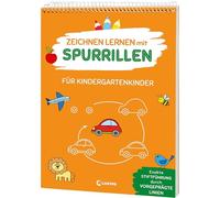 Zeichnen lernen mit Spurrillen - Für Kindergartenkinder: Schritt für Schritt zum Mal-Profi - Zeichenblock mit vorgeprägten Linien für ... - Fördert die Feinmotorik und Kreativität