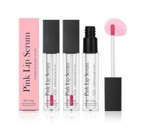 ZEID 3Pcs Pink Lip Serum Plumper, Color Changing Lip Gloss, Pink Lip Serum Plump Gorgeous Glow of Lips, Pink Lip Serum Plumping, Glow Color Changing Lip Oil, Hydrating Lip Stain for Women