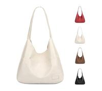 ZEID Ooomay Bag - Ooomay Maya Shoulder Bags, 15 in Bag the, Vegan Leather Trendy Soft Maya Tote, The Perfect Everyday (White)