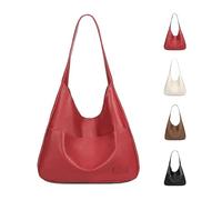 ZEID Ooomay Bag - Ooomay Maya Shoulder Bags, 15 in Bag the, Vegan Leather Trendy Soft Maya Tote, The Perfect Everyday (Red)