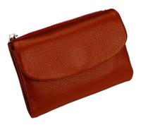 ZEID Unisex Pebble Leather Wallet, Genuine Leather Wallets with Credit Card Holder, Coin Holder & Cash Slots, Multicolor for Men & Women (Red)