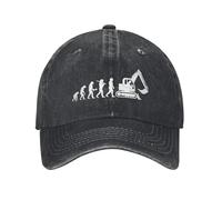 ZEIGDCYOV Excavator Driver Digger Cadeau on Présente Evolution Casquette de Baseball Femmes Casquettes en Jean Casquettes Vintage pour Les Exercices extérieurs Plaquettes Souples