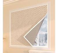 Zeihyeurus Rideau de fenêtre à isolation thermique, rideaux isolants thermiques, couverture de fenêtre thermique pour l'hiver, couverture isolante en coton, rideau de fenêtre isolé