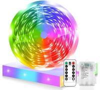 ZeiLaBang Kakadi Bande LED de 2 m, à piles, 8 modes, autocollante, avec minuterie, pour armoires, escaliers, cuisine, lits