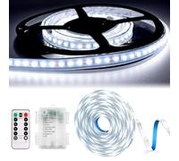 ZeiLaBang Kakadi Bande LED de 3 m, à piles, 8 modes, autocollante, avec minuterie, pour armoires, escaliers, cuisine, lits