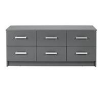ZEINE - Commode 6 Tiroirs Coloris Gris Graphite - Altobuy Gris G