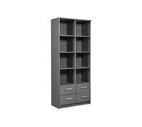 ZEINE - Etagère 8 Niches 4 Tiroirs Coloris Gris Graphite - Altobuy Gris