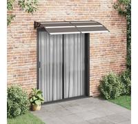 Zeiquah Auvent noir 200 x 100 cm en polycarbonate PC avec cadre en aluminium robuste, accessoires de montage inclus, idéal pour fenêtre, porte, terrasse, balcon, protection contre le vent et la pluie