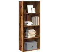 Zeiquah Bibliothèque aspect bois vieilli, 60 x 30 x 152 cm, espace de rangement, concept d'étagère pour salon, bureau, chambre à coucher, couloir