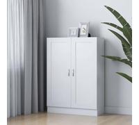 Zeiquah Bibliothèque blanche 82,5 x 30,5 x 115 cm en bois avec 3 compartiments et portes, étagère murale polyvalente, séparateur de pièce pour salon, bureau, chambre d'enfant, décoration