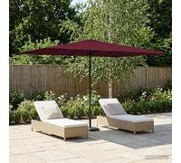 Zeiquah Parasol de jardin 200 x 300 cm en polyester à angle droit avec protection UV, cadre en acier stable, toit perméable à l'air, design pliable peu encombrant, mécanisme Easy Push Up