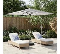 Zeiquah Parasol de jardin - 200 x 300 cm - En polyester - Angle droit - Protection UV - Pour balcon, terrasse, tonnelle - Avec cadre en acier revêtu par pulvérisation - Pour jardin, cour, piscine et