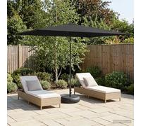 Zeiquah Parasol de jardin - 200 x 300 cm - En polyester - Angle droit - Protection UV - Pour balcon, terrasse, tonnelle - Voile d'ombrage avec cadre en acier solide et toit d'aération - Pour jardin