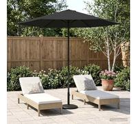 Zeiquah Parasol de jardin - 230 x 230 cm - En polyester - Angle droit - Résistant aux UV - Avec cadre en acier revêtu par pulvérisation - Pour terrasse, balcon, jardin et extérieur