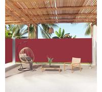 Zeiquah Store latéral extensible, rouge, 200 x 1000 cm, avec polyester résistant aux UV, fonction automatique, protection contre le vent et le soleil, idéal pour balcon, terrasse, jardin, kit de