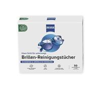 ZEISS Boîte de 50 lingettes de nettoyage pour lunettes - Durable, sans traces et recyclables