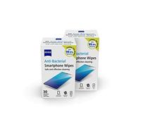 ZEISS Lingettes antibactériennes pour écran de smartphone, pour ordinateurs, appareils photo et jumelles, emballées individuellement, chiffons jetables en sachets, 70 % d'alcool, blanc, taille unique