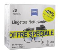 Zeiss Lingettes Nettoyantes pour Lunettes Lot de 2 x 30 lingettes