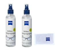 Zeiss Lot de 2 sprays de nettoyage pour lunettes 240 ml avec chiffon microfibre Zeiss 20 x 20 cm