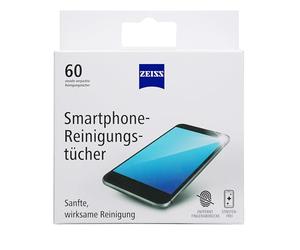 ZEISS Lot de 60 lingettes de nettoyage pour smartphone sans alcool pour un nettoyage sûr et efficace des surfaces optiques. Chaque chiffon est emballé individuellement. Idéal pour les déplacements ou