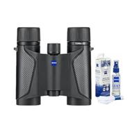 Zeiss Terra ED Jumelles de poche pliables 8 x 25, mise au point rapide, robustes et légères avec kit de nettoyage Zeiss (2 articles)