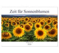 Zeit für Sonnenblumen (Wandkalender 2026 DIN A2 quer), CALVENDO Monatskalender: Sonnenblumen sind Blumen, die das Leuchten der Sonne zeigen.