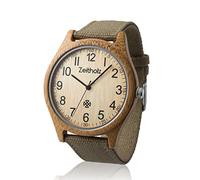 Zeitholz Montre en Bois Unisexe Model Altenberg, Fait-Main avec 100% de Bois de Bambou et Un Mouvement de Quartz - Montre analogique légère pour Homme et Femme