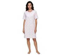 Zeitlos Chemise de nuit à manches courtes pour femme Motif branches fleurs boutons M-6XL Chemise de nuit boutonnée, rose, 3XL