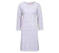 Zeitlos Chemise de nuit à manches longues pour femme - Branches et boutons - M-6XL, Rose, M
