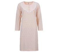 Zeitlos Chemise de nuit à manches longues pour femme Mille Fleur Boutons M-6XL Boutonnière Chemise de nuit, abricot, XXL