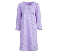 Zeitlos Lucky Chemise de Nuit Dames Thermo Douce Manches Longues Vêtement de Nuit, Farbe:Flieder, Größe-Damen:XL