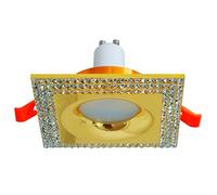 Zeitnet Inc. Spot classique carré encastré doré brillant 65 mm lampe LED 5 W GU10