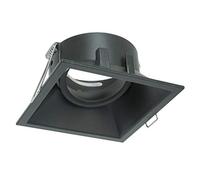 Zeitnet Inc. Support de spot noir encastrable carré 8 cm lumière orientable plafond LED GU10 GU5.3