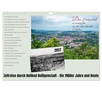 Zeitreise durch Heilbad Heiligenstadt - Die 1960er Jahre und Heute (Wandkalender 2027 DIN A4 quer), CALVENDO Monatskalender: Zwei Generationen, zwei Kameras, dieselben Orte.