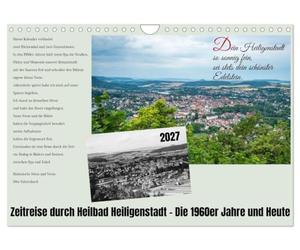 Zeitreise durch Heilbad Heiligenstadt - Die 1960er Jahre und Heute (Wandkalender 2027 DIN A4 quer), CALVENDO Monatskalender: Zwei Generationen, zwei Kameras, dieselben Orte.