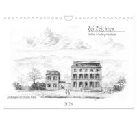 ZeitZeichnen - Un regard sur l'histoire de Stolberg, Version française (Calendrier mural 2026 DIN A4 portrait), Calendrier CALVENDO mensuel