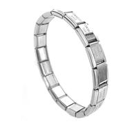Zeiwohndc Bracelets à breloques en acier inoxydable style punk, tendance coréenne, pour femmes, pour fête, club, bijoux élastiques pour argent, One Size, Comme décrit, Comme décrit.