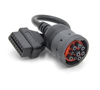 Zeiwohndc Câble adaptateur J1939 9 broches vers OBDII 16 broches pour une analyse précise du moteur et une lecture de code d'erreur