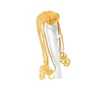 Zeiwohndc Coiffe de célébration de chien oie longue tressée sur le thème de la coiffure tenue en cheveux synthétiques simple statue accessoires d'extérieur