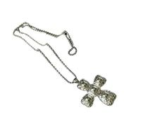 Zeiwohndc Collier délicat avec pendentif crucifix et perles - Chaîne en alliage léger - Accessoire élégant - Cadeau tendance mais féminin