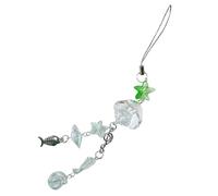 Zeiwohndc Élégant pendentif en forme de poisson et de conque pour ajouter une touche de fraîcheur naturelle à votre appareil, Vert, One Size