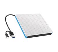 Zeiwohndc Graveur DVD externe portable avec interfaces USB C et USB 3.0 pour ordinateur portable 10 8 7 PC portable externe lecteur DVD avec plateau de chargement