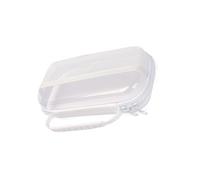 Zeiwohndc Sac de rangement en maille transparente avec coque rigide ventilée et fermeture étanche avec poignée