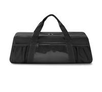 Zeiwohndc Ustensiles de barbecue Sac fourre-tout avec sections transparentes et mailles pour le stockage des repas en plein air Barbecue Outil Expédition
